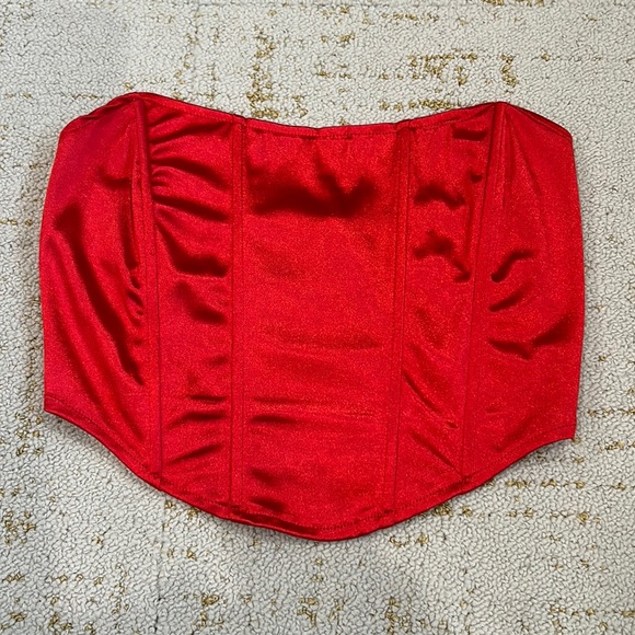 RED CORSET TOP - Picture 1 of 4